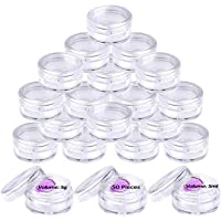 Los mejores  - Envases para Cosmetica- 50 pcs Bote de Plastico Transparente Tarros Cosmetica Pequeños Vacío Contenedor de Cosmético…